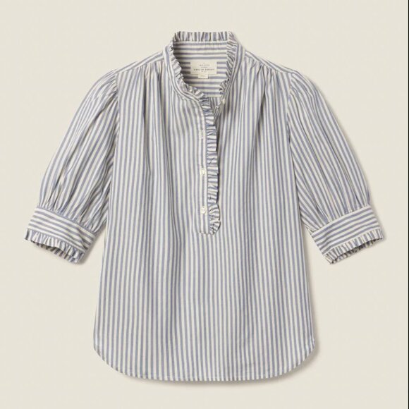 Noah Blouse ~ Oceanview Stripe - Picture 1 of 5